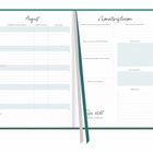 "August 2026, Termine & Klausuren, Geburtstage, Notizen. Monatsreflexion: Glücksmomente, Ziele. Sei echt. Nicht perfekt."