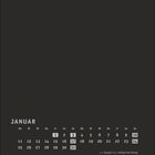 Kalender mit dem Monat Januar, Wochenbeginn am Montag. Feiertage: 1.1. Neujahr, 6.1. Heilige Drei Könige.