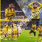 Kalenderblatt mit Januar 2026, Fußballspieler von Borussia Dortmund in gelben Trikots in Jubelposen. BVB 09 Logo.