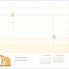 Kalenderwoche 1, Januar, Illustration: Großer und kleiner Hase, Text: "Weißt du eigentlich, wie lieb ich dich hab?"