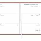 Kalender für Dezember 2026/Januar 2027. Woche 53, Tage 28 (Montag) bis 3 (Sonntag), inklusive Silvester und Neujahr.
