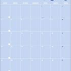 Kalender für Januar. Tage oben: Montag bis Sonntag. Termine: 1 Neujahr, 6 Heilige Drei Könige. Wellenförmiges Muster.