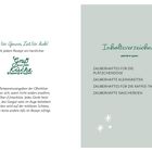 Inhaltsverzeichnis: Zauberhaftes Plätzchendose 5, Kleinigkeiten 17, Kaffee-Tafel 29, Naschereien 39. Illustration: „Gruß aus der Küche“.