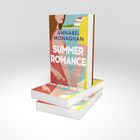 Cover des Buchs "Summer Romance" von Annabel Monaghan. Farbenfrohe Illustration einer Frau mit einem Haus im Hintergrund.