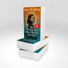 Der Text zeigt: "Luca Di Fulvio, Paola Barbato, Der Traum, der neue Welten schenkte." Ein Buchstapel mit einem fröhlichen Kind.