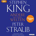 Blaue Fläche mit weißem und orangefarbenem Text: "Stephen King", "Andere als diese Welten", "Peter Straub".