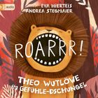„ROARRR! THEO WUTLÖWE IM GEFÜHLE-DSCHUNGEL“, Buchcover mit brüllendem Löwen und Dschungelmotiven.