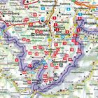 Eine topografische Karte zeigt Orte wie Oberstaufen, Sonthofen und Oberstdorf mit markierten Straßen und Bergketten.