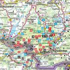 Karte mit Orten: Markoberdorf, Füssen, Oberammergau, Garmisch; plus nummerierte Markierungen in verschiedenen Farben.
