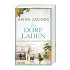 Der Titel lautet: "Der Dorfladen: Wohin die Zukunft führt". Eine Frau in grünem Kleid geht auf ein Fachwerkhaus zu.