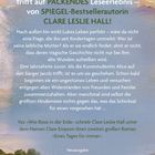 Text: "Dramatische Liebesgeschichte trifft auf packendes Leseerlebnis – von SPIEGEL-Bestsellerautorin Clare Leslie Hall!"

Hintergrund: Bunt gemalter Himmel, Wiesenlandschaft unten.