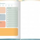 „Daily Planner“, Felder: Ich fühle mich, Ich bin dankbar für, Das hat mich zum Lachen gebracht, To-do-Liste, Notizen. Minimalistisches Design.