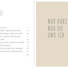 Inhaltseitenübersicht links; Rechts steht auf hellbraunem Hintergrund: "NUR KURZ - NUR DU UND ICH".