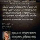 Text: "Wenn mein Glaube... ich das tun." Informationen über Josef, Bandreihe und Autorin Damaris Kofmehl. Pyramiden im Hintergrund.