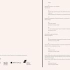 Inhaltsübersicht mit Titeln und Seitenzahlen zu Werken, mit Danksagung an die Sponsoren Cassina, Ikea Stiftung und andere.