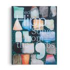 Texte: "Benedikt Hipp Songs from the Orbs" und "Hatje Cantz". Abstrakte farbige Formen auf dunklem Hintergrund.