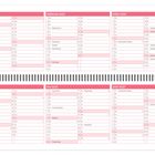 Kalender für 2027: Feiertage wie Neujahr, Valentinstag, Tag der Arbeit, Pfingstmontag sind vermerkt. Sechs Monate dargestellt.