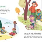 „Ich fahre schneller als der Wind!“, „Platz da! Jetzt komme ich!“, „Sitzt der Helm richtig?“ Kinder fahren im Park.