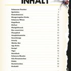 Inhaltsverzeichnis mit Tieren und Seitenzahlen. Rechts oben eine Illustration einer schwarzen Witwe.