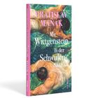 Text: "VRATISLAV MAŇÁK Mit Wittgenstein in der Schwulensauna". Abgebildet ist ein schwimmender Mann.