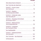 Inhalt: Kapitelübersicht eines Buches mit Titeln wie "Wie dieses Buch entstand" und "Der Notfallkoffer", gefolgt von Seitenzahlen.