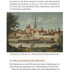 10. Was ist die Ostarrîchi-Urkunde? Illustration: Nordansicht der Stadt Wien um 1490, Stadt und Fluss.