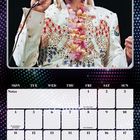 Kalender für Januar 2027, Feiertage: Neujahr, öffentlicher Feiertag (Scotland), Elvis Geburtstag. Person in prachtvoller Kleidung.
