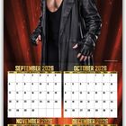 Kalender für September bis Dezember 2026. "Undertaker", WWE Legends-Logo, dunkle Kleidung, roter Hintergrund.