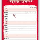 Kalender für Januar mit "101 Days of Fun!" oben. Darunter Stitch und Scrump vor einem Fernseher.