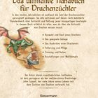 "Das ultimative Handbuch für Drachenzüchter" beschreibt Themen wie Drachenkauf und Heim. Eine Illustration zeigt einen Mann mit einem grünen Drachen.