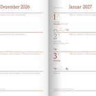 Kalender für Dezember 2026 und Januar 2027. Aufgaben wie "Haare schneiden" und "Pflanzen gießen" sind notiert.