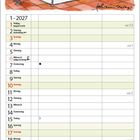 "Du musst nicht in die Muckibude mit deinem Eins-a-Waschbärbauch!" "Danke, Schatz!" Illustration mit Bären und Kalender.