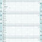 Kalender für Januar 2027. Tage aufgelistet von 1 bis 31. Illustrationen von Teekannen, Pullover und Häkelarbeiten.