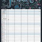 "Januar" steht oben in verschnörkelter Schrift. Ein Kalenderblatt für Januar 2027 mit Wochen- und Feiertagsangaben.