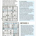 Methode 1–3 erklärt Sudoku-Strategien: M1 Zahl im 3x3-Block, M2 Zahl in Spalte/Zeile, M3 Zahl im Einzelkästchen. Methode 4 folgt.
