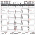 Kalender für 2027, zeigt Monate von Dezember 2026 bis Juni 2027, Wochenzahlen, Feiertage und Raum für Notizen.