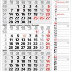 Kalender für Dezember 2026 bis Februar 2027 mit Wochenzahlen, Feiertagen und Platz für Notizen auf der rechten Seite.