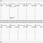 Kalender für Januar 2027, Woche 1 und 2, mit Layout von Montag bis Sonntag und Notizzeilen pro Tag.