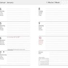 Kalenderseite: Januar 2027, Woche 1, 4.–10. Montag bis Sonntag, Notizenbereich unten rechts. Feiertag: 6. Mittwoch, Heilige Drei Könige.
