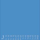 Kalender für Januar 2027 auf blauem Hintergrund. Tage in kleinen Kästchen unten, Wochen hervorgehoben.