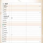 Kalender mit Spruch: "Es gibt einen Ort in dir, der den Frieden kennt." Illustration eines Hauses daneben.