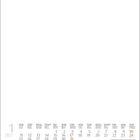 Kalenderblatt für Januar 2027. Die Tage des Monats sind in einer Reihe am unteren Rand aufgelistet.