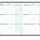 Kalenderseite mit Aufgaben und Terminen vom 21. bis 27. September, jeder Tag hat ein Kästchen für Notizen.