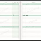 Kalenderseite mit datierten Feldern: Montag 21.09. bis Sonntag 27.09., Platz für Aufgaben und Termine. Simple, geordnete Struktur.