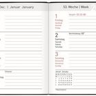 Kalender, Woche 53, 2027: 28. Dez. bis 3. Jan., Spalten mit Wochentagen und Notizlinien. Feiertage: Silvester, Neujahr, Berchtoldstag.