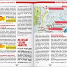 MARCO POLO TOP-HIGHLIGHTS. Textboxen mit Sehenswürdigkeiten in Danzig: Frauengasse, Marienkirche, Langgasse und Langer Markt.