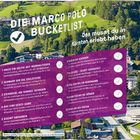 „Die Marco Polo Bucketlist“: Erlebe Kärnten. 10 Aktivitäten wie Selfies mit Murmeltieren und Edelsteine schnappen, vor grüner Landschaft.