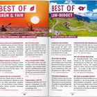 BEST OF GRÜN & FAIR und BEST OF LOW-BUDGET. Überschriften beschreiben nachhaltige Erlebnisse und kostengünstige Aktivitäten.