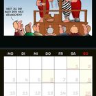 "MAMA!! BITTE!! HAST DU DIR AUCH DEN HALS GEWASCHEN?" Kalenderblatt Mai 2027, Illustration mit einer Guillotine-Szene.