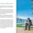 Text beginnt mit "Liebe Leserin, lieber Leser!" Ein Mann mit Hut sitzt nachdenklich auf einer Bank an einem See, im Hintergrund Berge.